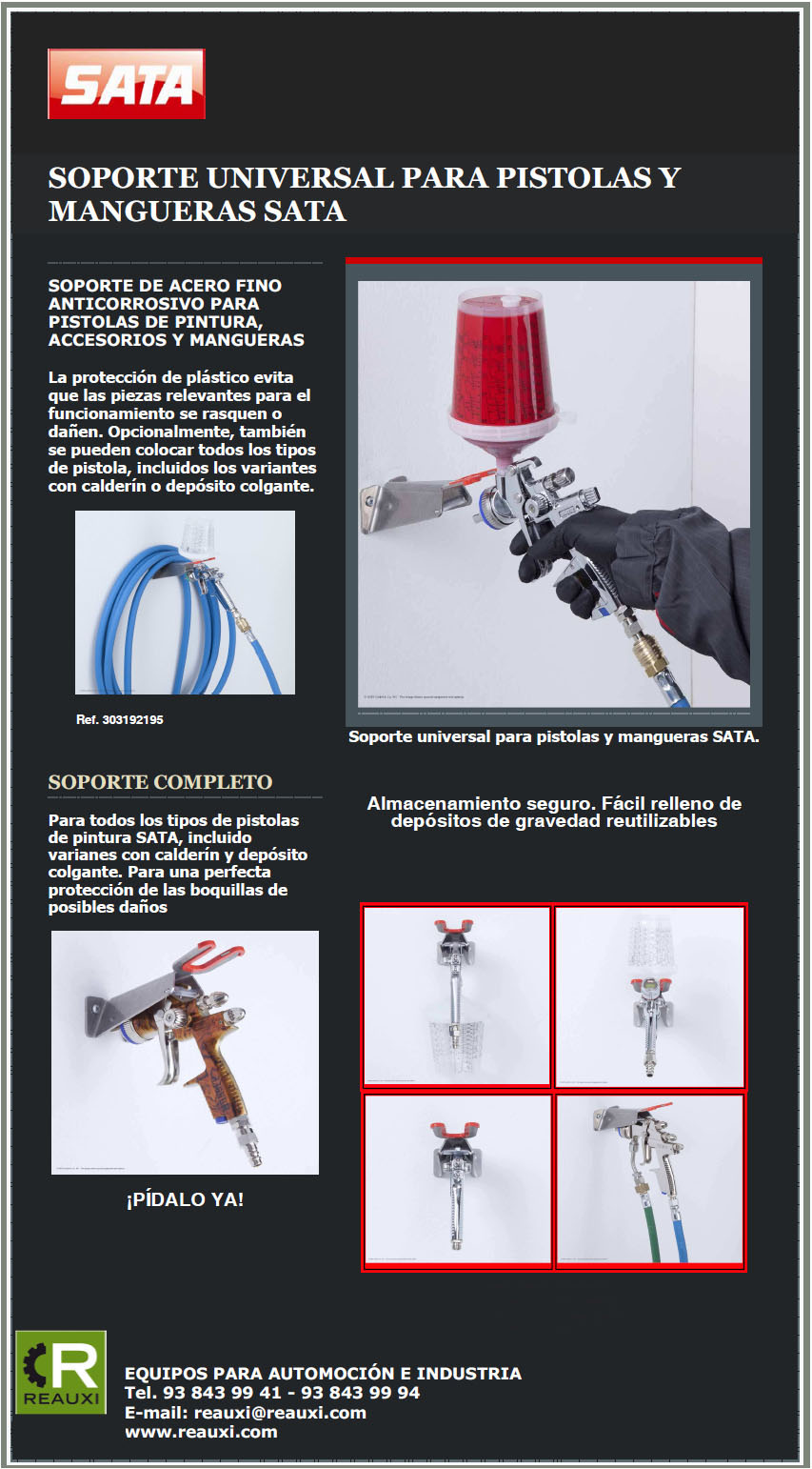 Soporte de pistolas para diseño pistolas SATA