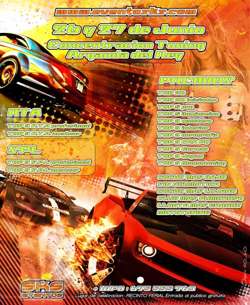 Cartel del evento Tuning de Arganda 2010