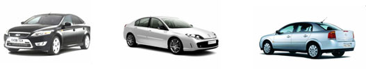 Ford Mondeo, Opel Vectra, Renaul Laguna